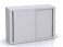 Shelving cabinets with sliding doors