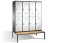 Divided wardrobes, with a base bench