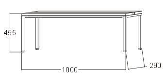 Changing room bench A6280 - width 1000 mm - 2