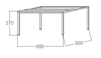 Changing room bench A7540 - width 800 mm - 2