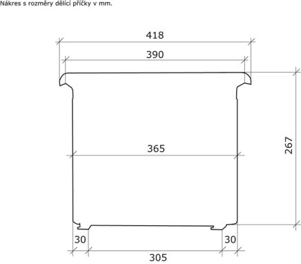 Divider metal FLS for Bisley BS five-drawer filing cabinet - 2