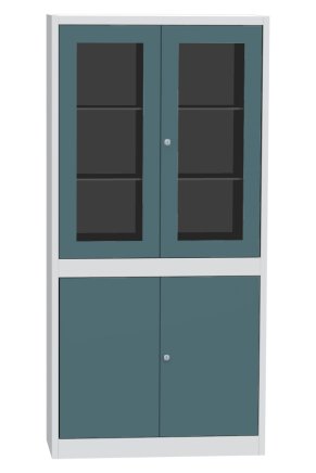 Cabinet with glass and solid doors Kovos SPS K1A - 7