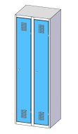 Metal wardrobe with two doors XS62-18 - 5