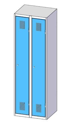 Metal wardrobe with two doors XS62-18 - 5