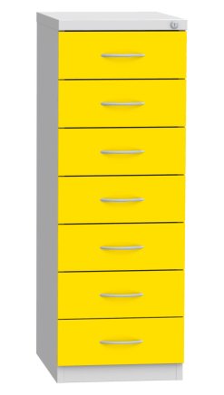Seven-drawer filing cabinet for A6 format KAR 62D7 - 2