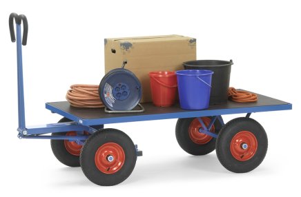 Hand pallet trolley with pneumatic wheels and towing eye 6404LZ - 2