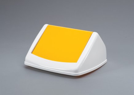 Lid for DURABIN SQUARE 40 hinged trash can - color yellow - 1