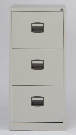 Three-drawer filing cabinet Bisley CC3H1A/FLS - set with dividers - 5