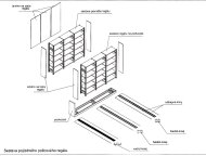 Sliding racks, width 1230 mm, type E1.212 - 5