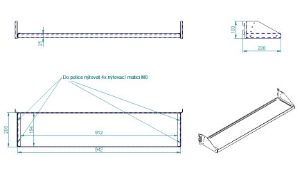 Hanging metal shelf PSZ_POL_01 - 2