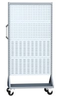 Perforated stand PSZ 23 B S1 double-sided on wheels for 8 panels - 1