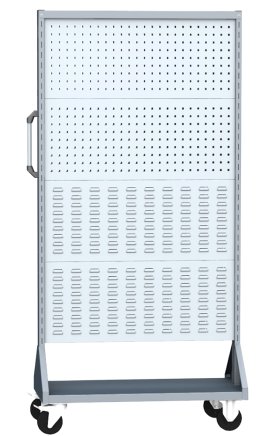 Perforated stand PSZ 23 B S1 double-sided on wheels for 8 panels - 1