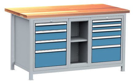 Workshop table with containers, set DPJ 104 - 2