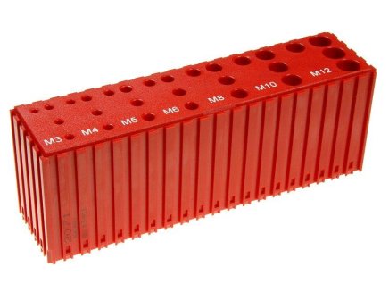 Plastic box for storing taps M3-M12 - 1