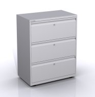 Three-drawer metal filing cabinet SYCI08/30/0/3 - 1