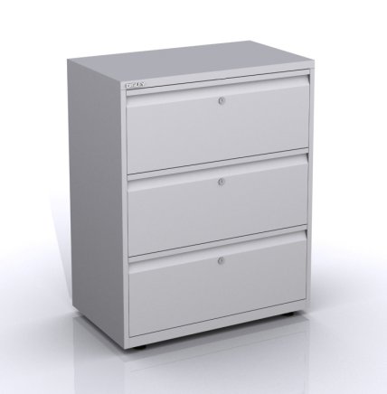 Three-drawer metal filing cabinet SYCI08/30/0/3 - 1
