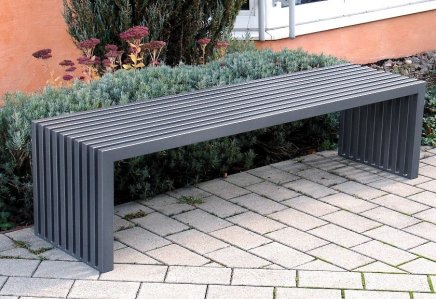Saturn all-metal modern bench - 1