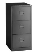 Three-drawer filing cabinet Bisley A4CC3H1A - set with dividers - 7