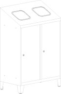 Double waste bin for sorted waste MPO 02rk - 2