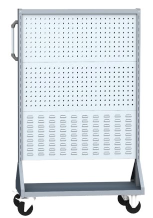 Perforated stand PSZ 22 B S1 double-sided on wheels for 6 panels - 4