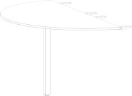 Semi-circular connector for Stb Comfort tables 600 mm deep - 1