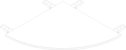 Square connector for Stb Comfort tables with a depth of 800 mm - 1