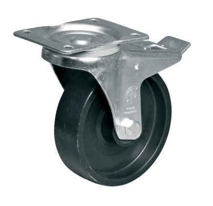 Polypropylene wheel, diameter 160 mm, swivel with brake - 3