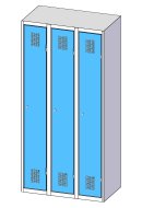 Metal wardrobe with three doors XS93-18 - 3