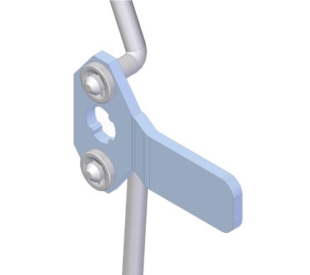 Three-point lock for wardrobes POLAK PZ3 - 1
