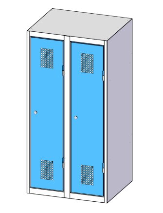Metal wardrobe with two doors XS52-12 - 2