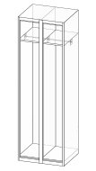 Metal wardrobe with two doors XS82-18 - 7