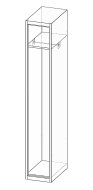 Metal wardrobe single door XS41-18 - 3