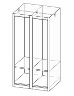 Metal wardrobe with two doors XS52-12 - 4