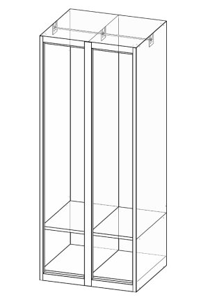 Metal wardrobe with two doors XS82-15 - 5