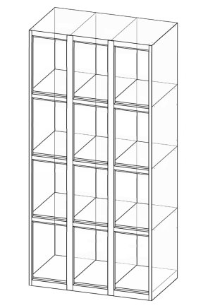 Box cabinet twelve doors XS92-18 - 4