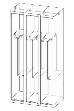 Divided wardrobe XS96-18Z - 4