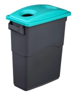 EcoSort waste bin lid for plastics - color blue-green - 2