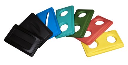EcoSort waste bin lid for paper - color blue - 2