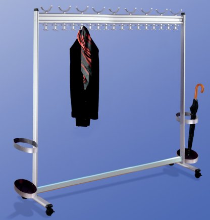 Multiline mobile hanger, width 1800 mm - 1