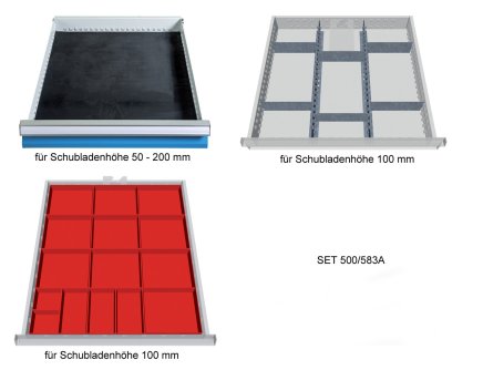 Drawer dividers, set for 3 drawers 500/583A - 2