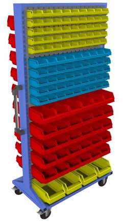 Mobile double-sided panel with equipment PSZ_23_B_VAR_2 - 1