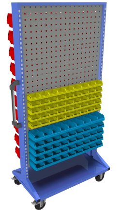Mobile double-sided panel with equipment PSZ_23_B_VAR_4 - 1