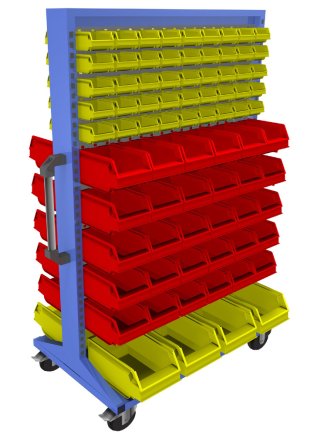 Mobile double-sided panel with equipment PSZ_22_B_VAR_2 - 1