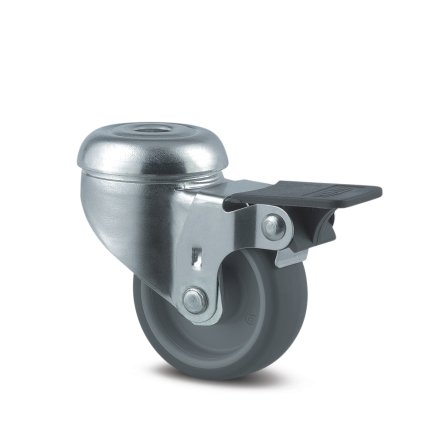 Instrument wheel gray with brake, pin hole, center riveted - 1
