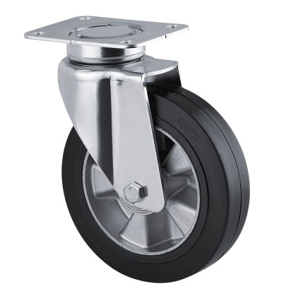 Instrument wheel, black, ø 160 mm, with mounting plate - 1