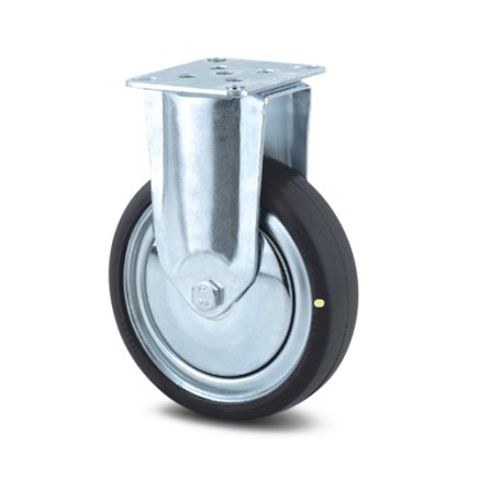 Electrically conductive fixed wheel of ø 75 mm with mounting plate - 1