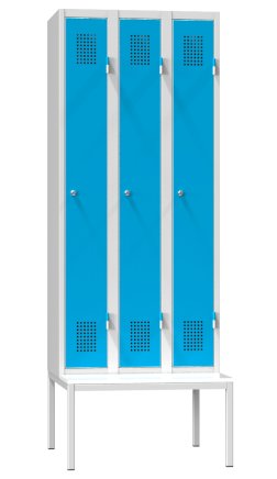 Three-door wardrobe with bench XS93B-17 - 1