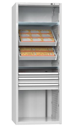 Cabinet for NC tools with swing doors with equipment - 1