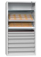 Roller cabinet for NC tools with equipment