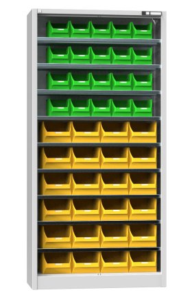 Cabinet with UK1-B2 plastic boxes - 1